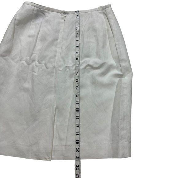 Charter Club April in Paris Women Ivory White Linen Rayon Mini Skirt Sz 8 NWT - Picture 10 of 12